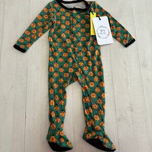 Kozi & Co Ladybug Bamboo Footie Sleeper NWT Snaps 12-18 months